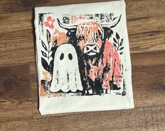 Highland Cow Ghost Comfort Colors T-shirt