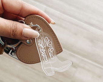 Cowboy Boots Keychain, Last Rodeo Party Favors, Hoe Down Party Keyring, Bachelorette Party Gifts, Bridal Gift Basket