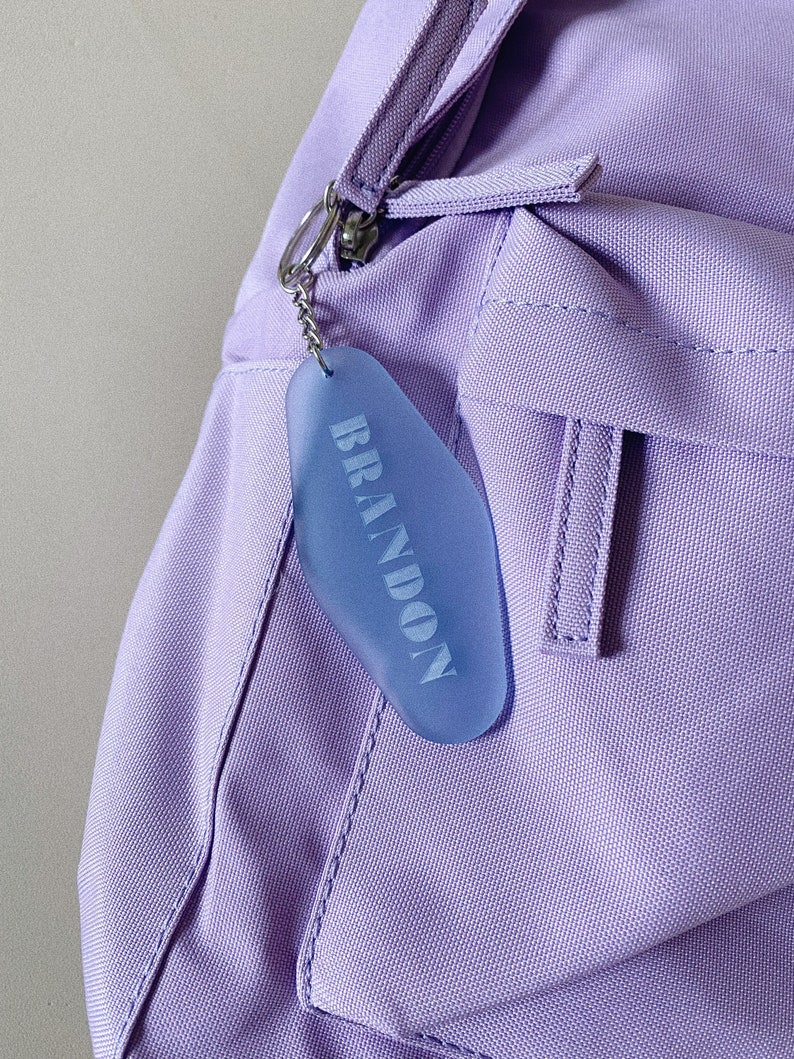 Acrylic Backpack Name Tag Personalized Lunchbox Name Etsy