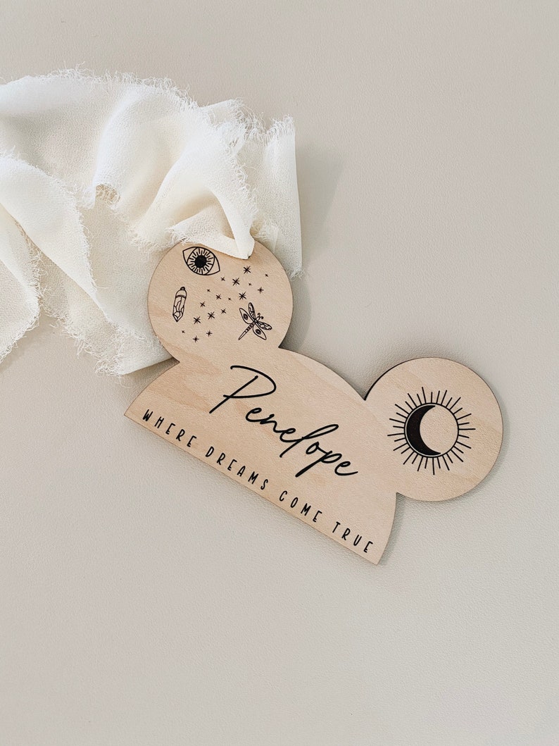 Personalized Mickey Name Tag 50th Anniversary Mouse Ears | Etsy