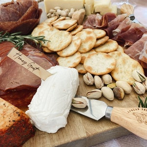 Charcuterie Board Wood Markers, Grazing Table Stick, Cheese board Sticks, Custom CheeseBoard, Charcuterie Labels image 4