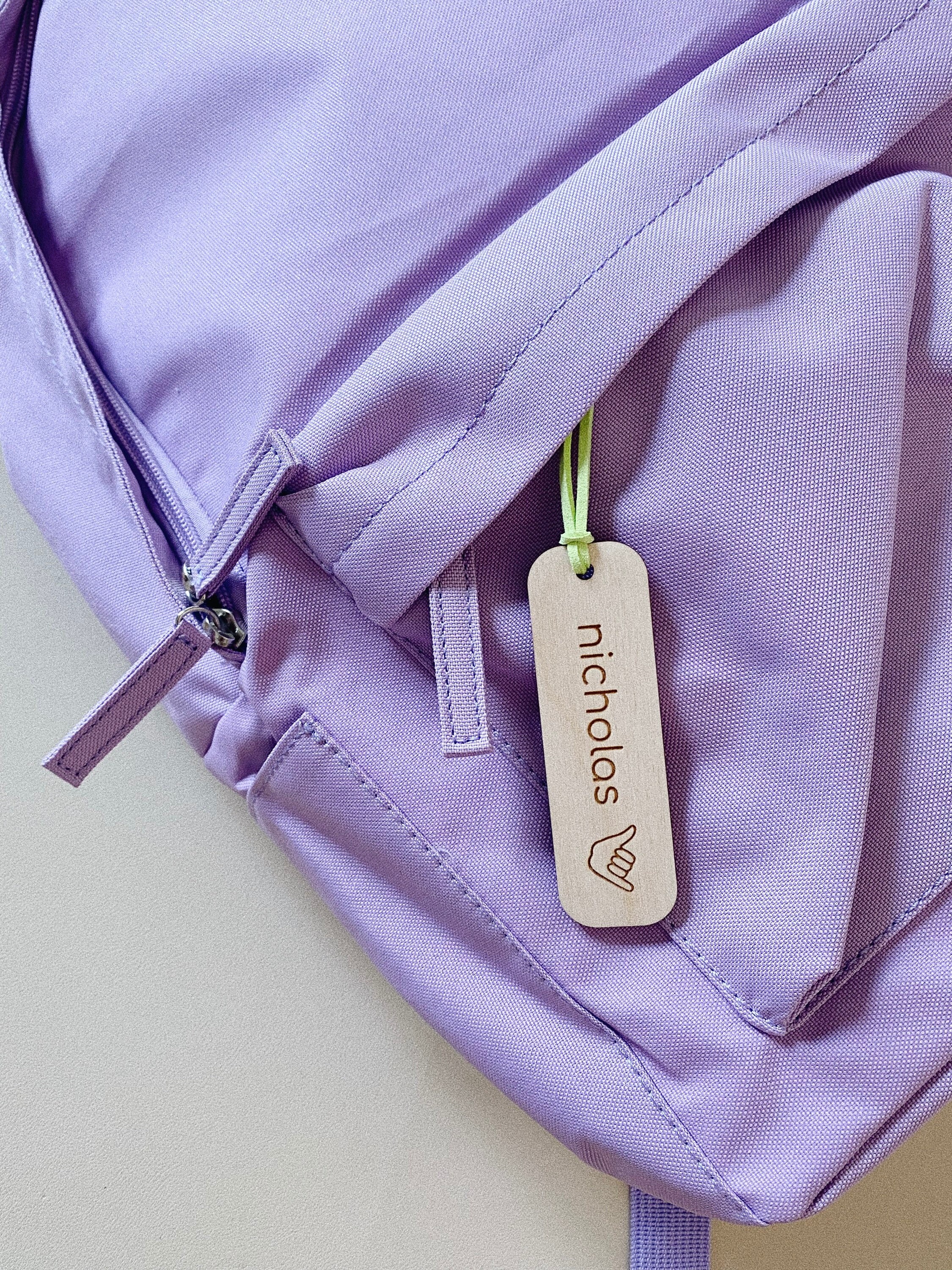 SET OF TWO Backpack Name Tag, Personalized Lunchbox Name Keychain, Back ...