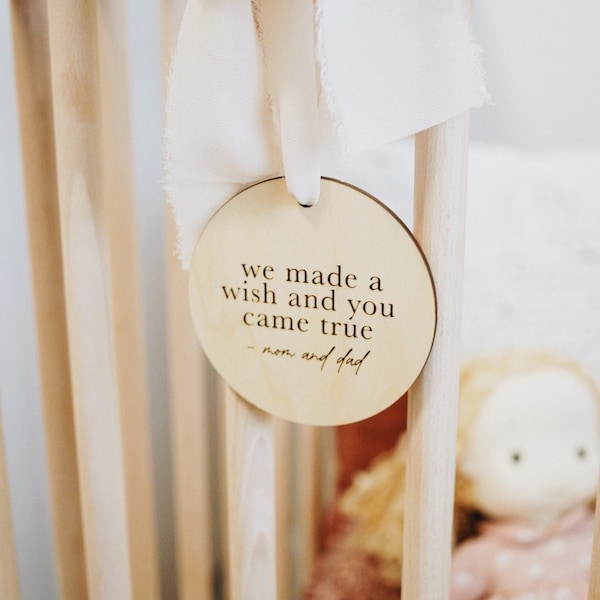 We Made A Wish And You Came True, Baby Prayer, Crib Sign, Crib Prayer, Newborn, Fresh 48