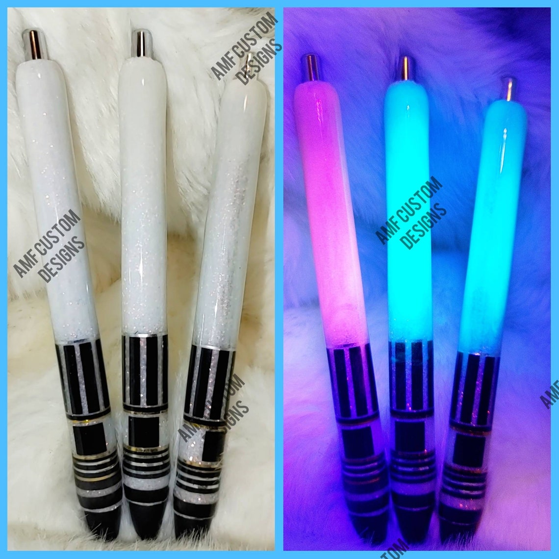 Set of 3 Lightsaber Pen Glow in the Dark Etsy
