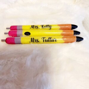 Teachers pencil Glitter Pens w/refill