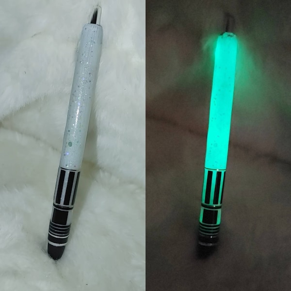 Glow in the dark Glitter light pen