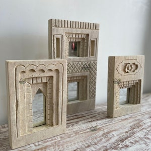 Wooden Mirror Frame / Indian Temple Mirror Frames / Indian Mirror Frames / Reclaimed Mirror, Antique Furniture, Home Decor (Set of 3)