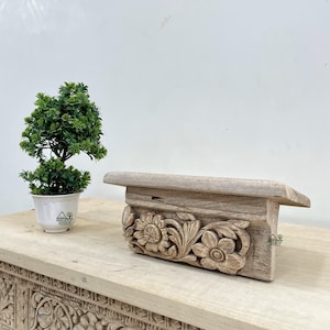 Bleach Indian Wooden Wall Shelves / Antique Decorative Wall Shelves / Indian Wall Shelves Wall Decor / Traditional Indian wall shelves