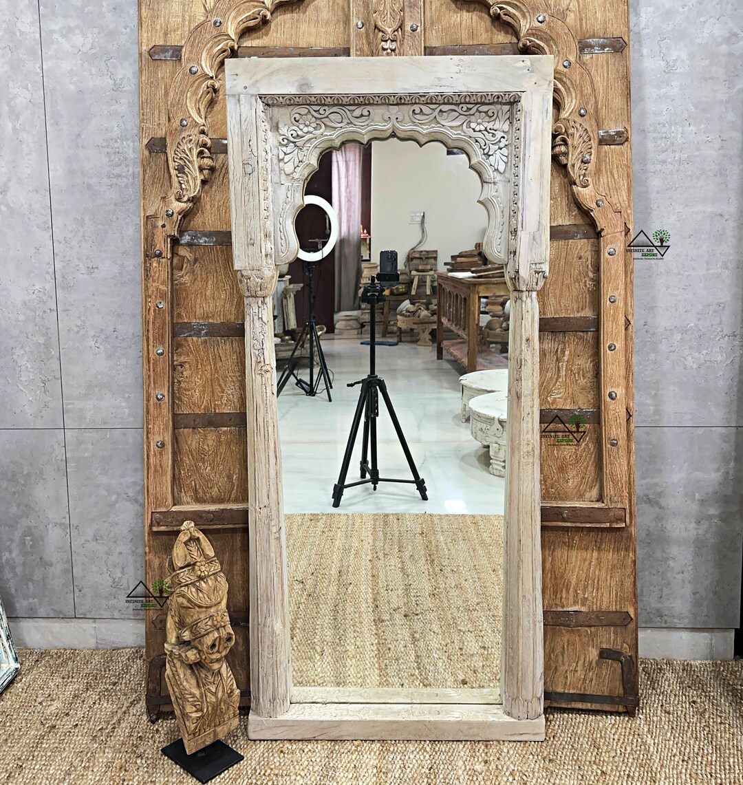 Wooden Mirror Frame / Indian Arch Frame / Arch Mirror Frame Etsy