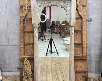 Wooden Mirror Frame / Indian Arch Frame / Arch Mirror Frame #Indianmirrorframe / Wall Hanging Mirror Frame / Vintage Inspired Home Mirror