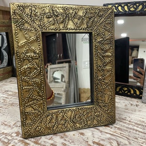 Indian Wooden Wall Mirror Frame (Indian Mirror)/ Wall decor / wall hanging /gift mirror frame / Beautiful Photo Frame/ home decor