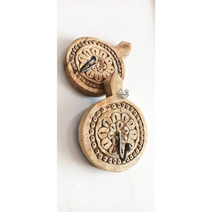 Antique Indian Wall Hook / Wooden Round Single Wall Hook / Round Wall Hanger / Indian Wall Hanger