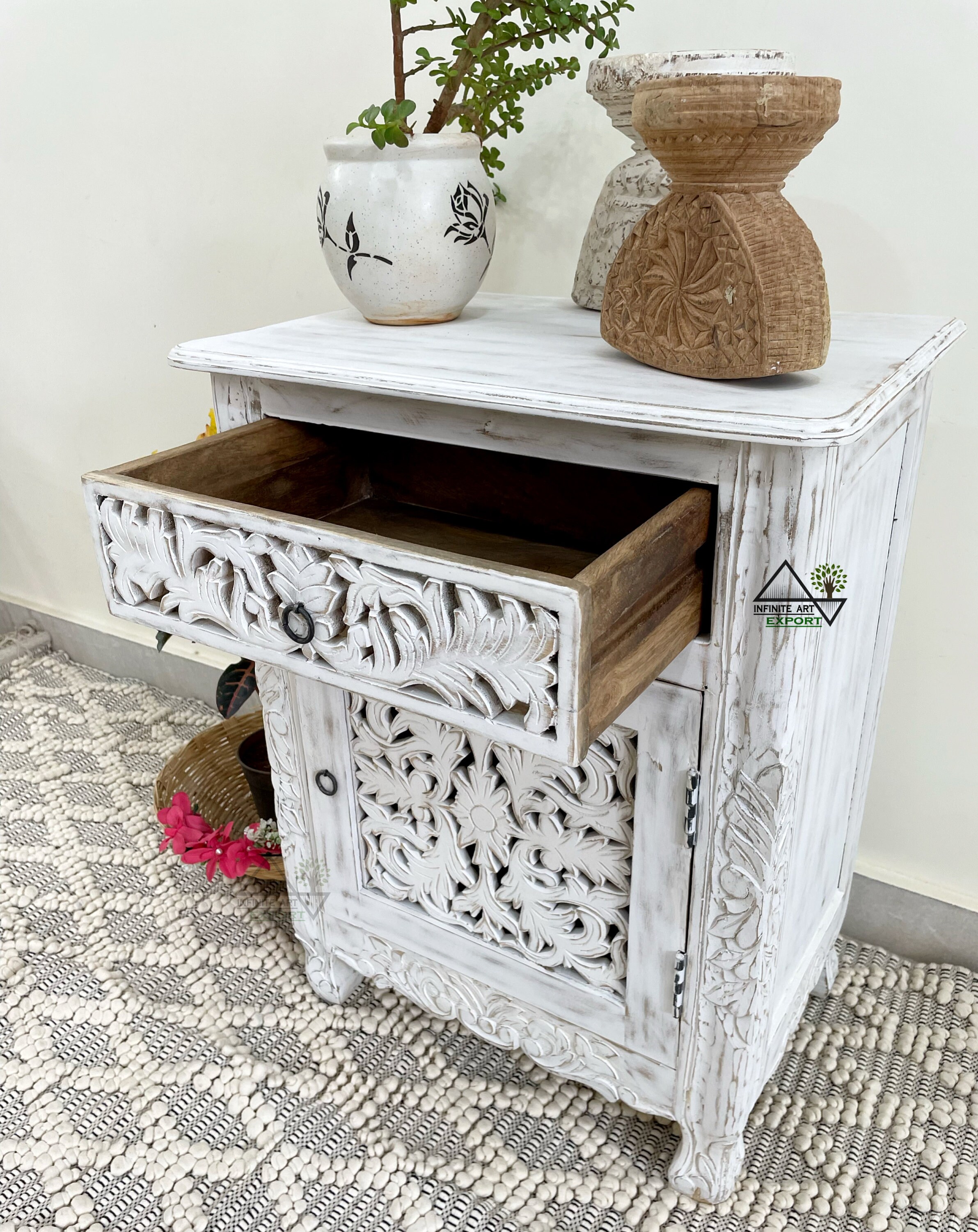 Indian Wooden Side Table / indianfurniture / Home Decor / Etsy
