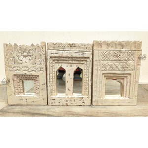 Old Indian Temple Mirror , Reclaimed Mirror, Antique Furniture, Home Decor / #templemirror #indiantemplemirror / wall hanging mirror frame.