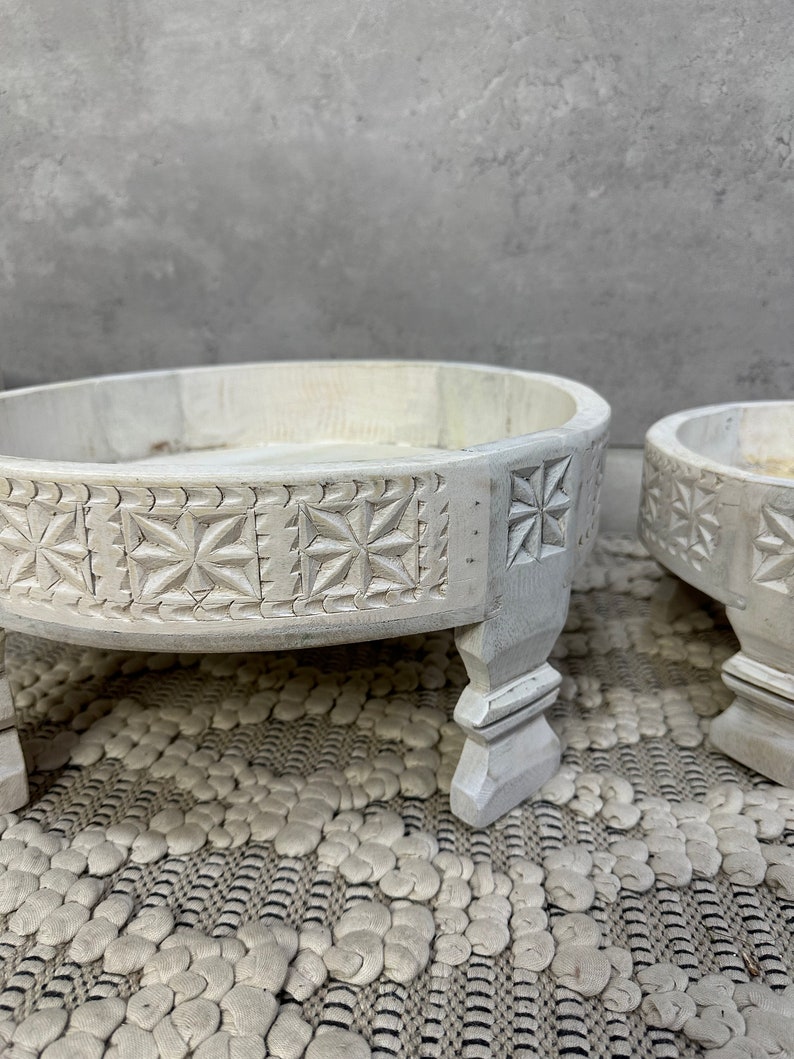 Indian Grinder Chakki Table Set of Three (indian Coffee Table) - Etsy