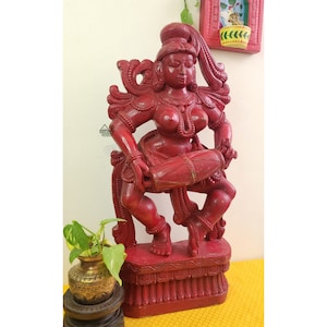 Wooden Apsara old doll