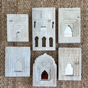 Old Indian Temple Mirror / Reclaimed Mirror / Antique Furniture / Home Decor / #templemirror #indiantemplemirror / Wall Hanging Mirror Frame