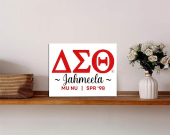 Personalized Delta Crossing Momento, Board, Delta Sigma Theta, Sorority, Greek Gifts, 1913