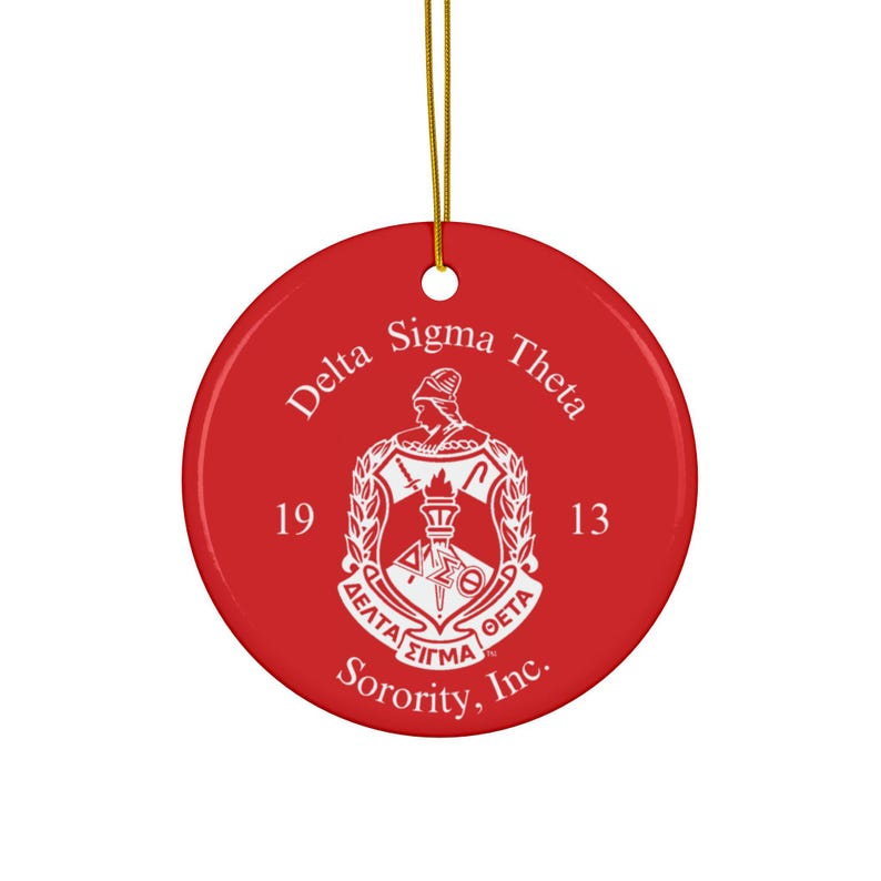 Delta Sigma Theta Sorority, Inc. 1913 Ceramic Ornaments, 2side Print
