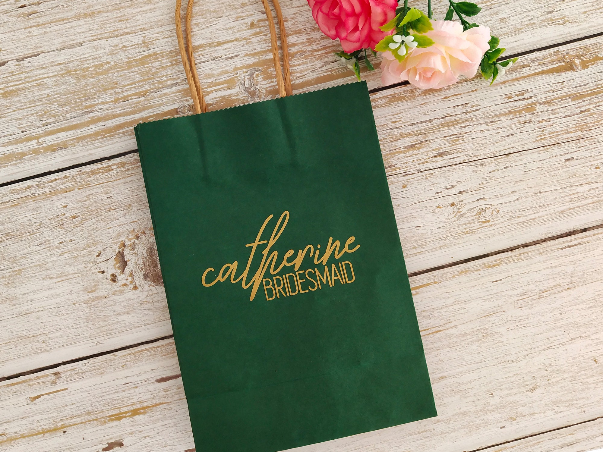 Personalized Gift Bags Navy Blue Paper Gift Bags Bridesmaid Etsy