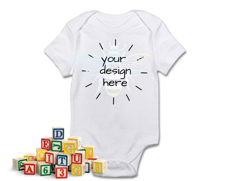 Download Mockup of a white baby onesie. Simple design easy to use ...