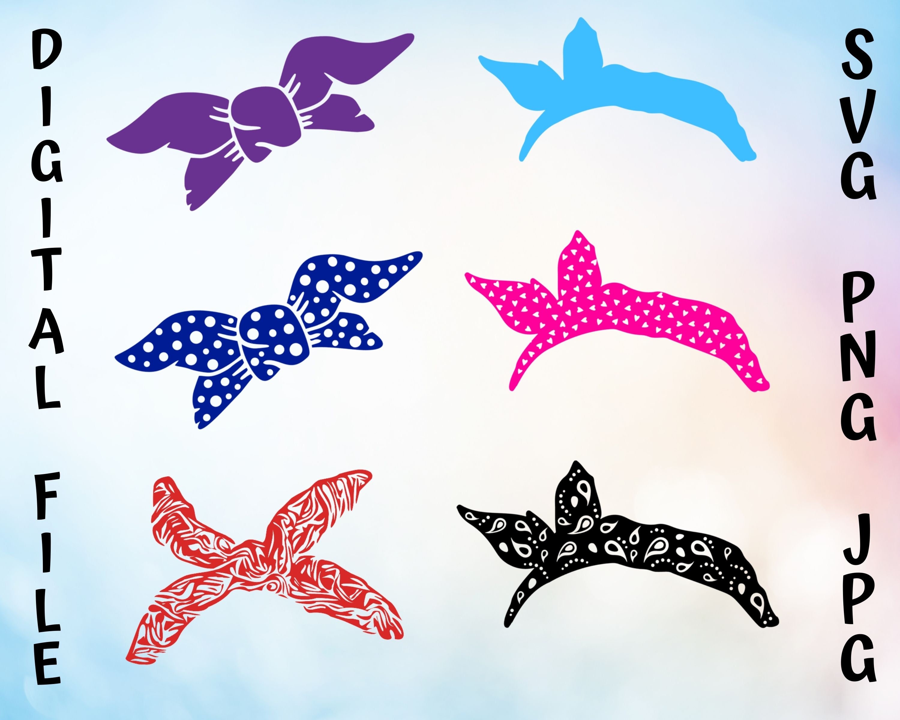 Bandanas Bows Bandana Bow Hair Bows Headband Svg Png Etsy UK