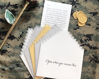 5 Tricolor Open When Letters/Envelopes, Customizable Letters to Open, Deployment/love Letters/Envelope, Long-distance, Gifts for him/her