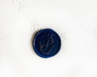 Navy Blue US Navy Wedding Wax Seal Sticker, Self Adhesive Wax Seal, Military Wedding Invitation Seal, Peel and Stick Wax Seal, Envelope Seal