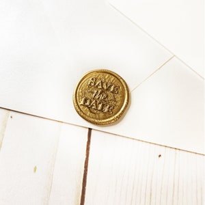Save the Date Wedding Wax Seal Sticker, Self Adhesive Wax Seals, DIY Wedding Invitation Wax Seals, Peel and Stick Wax Seal, Envelope Seals