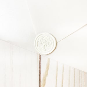 White Tree Wedding Wax Seal Sticker, Self Adhesive Wax Seals, Custom Wedding Invitation Seals, Peel and Stick Wax Seal, DIY Envelope Seals