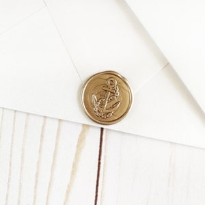 Champagner Gold US Navy Militär Hochzeit Wachs Siegel Aufkleber, Selbstklebendes Wachs Siegel für Hochzeitseinladungen, Wachssiegel schälen und aufkleben