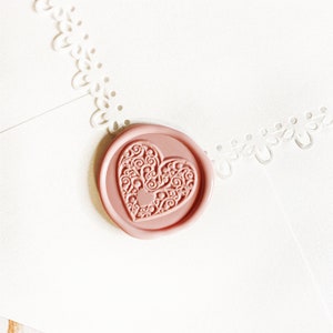 Dusty Pink Heart Wachs Siegel Aufkleber, selbstklebende Wachssiegel, Hochzeitseinladung Siegel, Schälen und aufkleben Wachssiegel, Liebe Umschlag Siegel