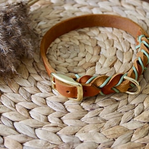 Braided leather collar | "Emmy"