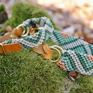 Paracord collar | Paracord dog collar | Avocado look | Adjustable collar | Avocado love image 2