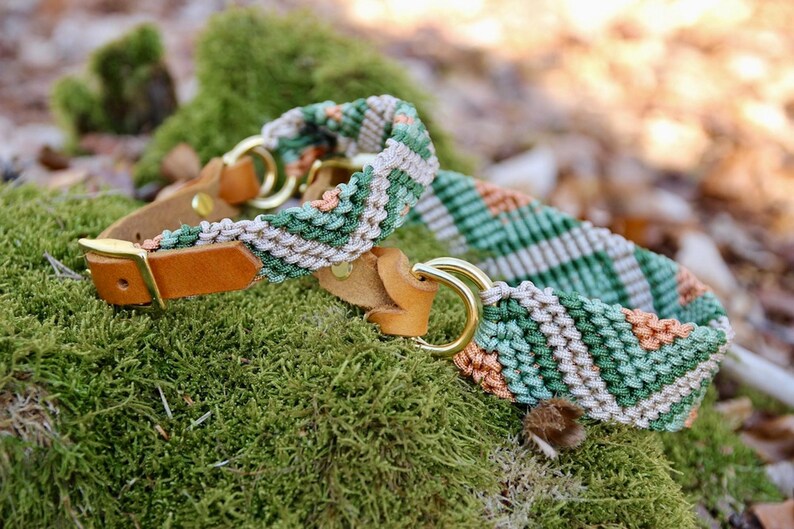 Paracord collar | Paracord dog collar | Avocado look | Adjustable collar | Avocado love image 2