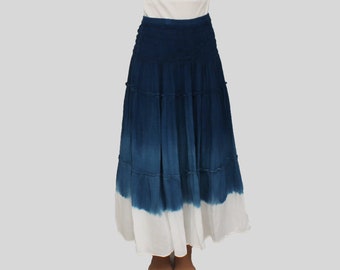 ombre maxi skirt outfit