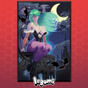 Crescent Moon Morrigan - Darkstalkers Poster