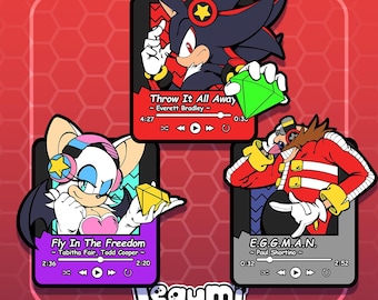 Pines de esmalte de Dark Story Music Player - Set de pines de esmalte dorados de Sonic The Hedgehog