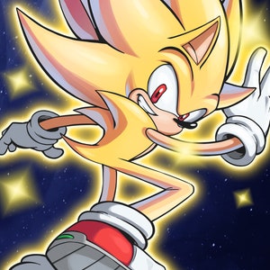 super sonic  Sonic, Sonic art, Sonic the hedgehog