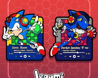 Sonic and Metal Enamel Pins - Sonic CD Gold Enamel Pin Set