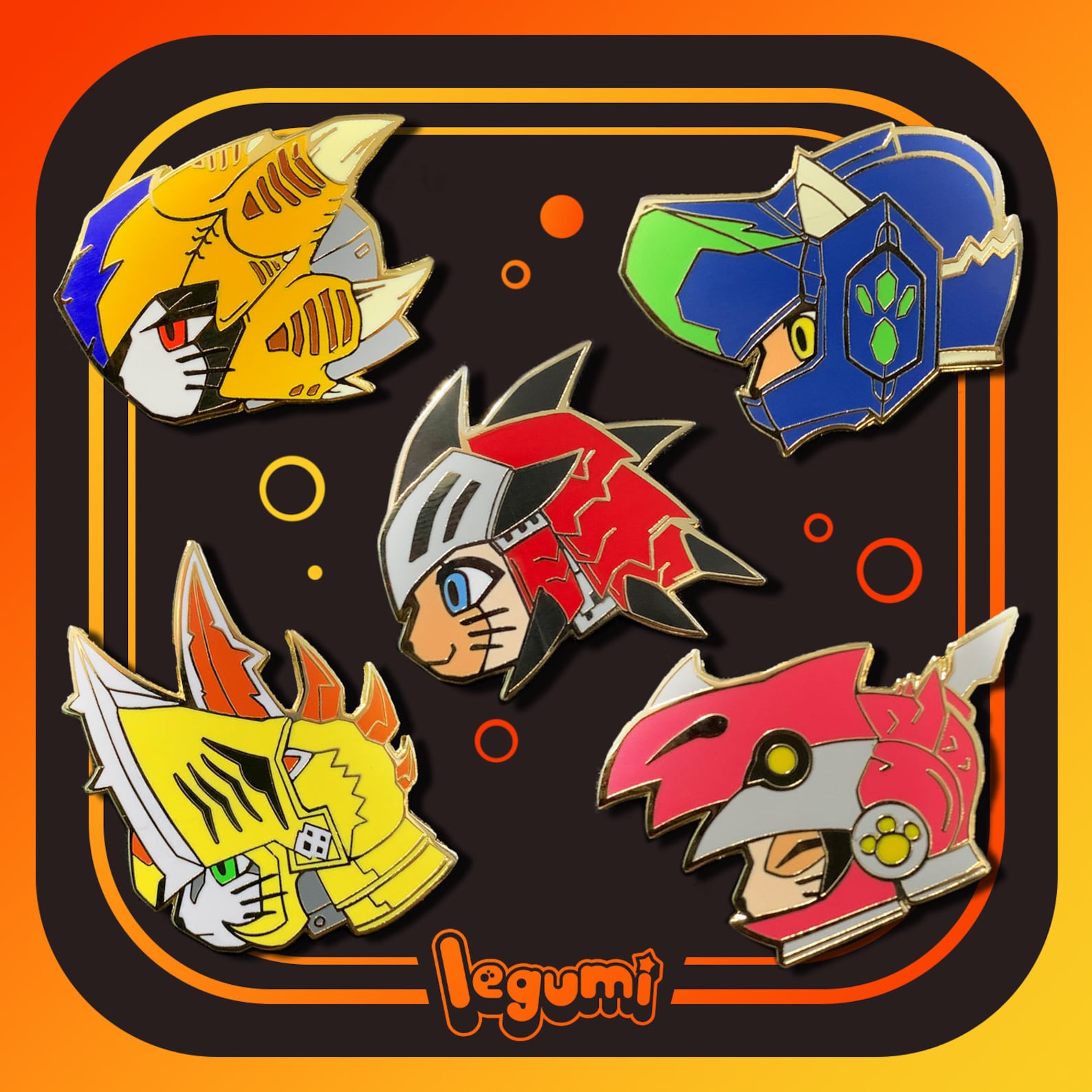 Monster Hunter Palico Pin Pack - Monster Hunter Enamel Pins - Etsy