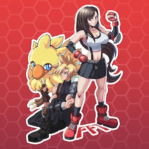 FF7 Tifa and Co. - Final Fantasy 7 Sticker