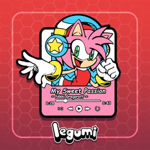 Amy Rose Music Player Enamel Pin - Sonic The Hedgehog Gold Enamel Pin