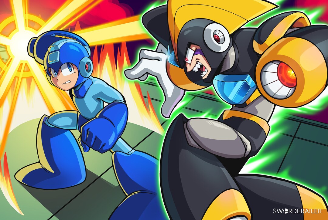 Mega Man Vs. Bass Poster - Etsy