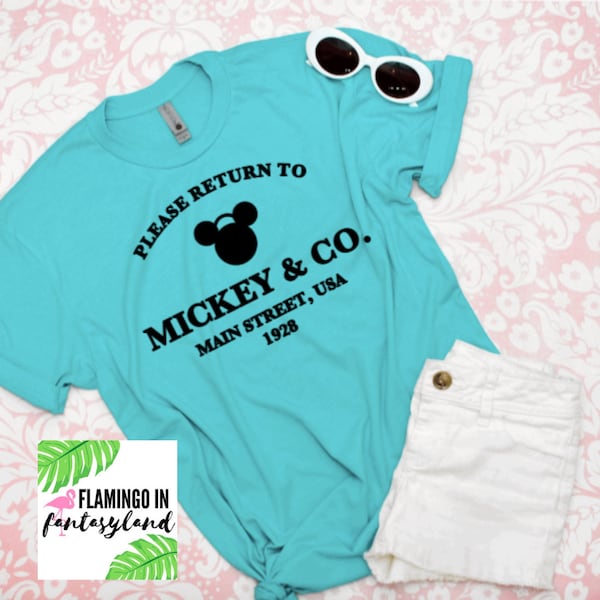 Please Return To Mickey and Co Shirt | Disney Matching Shirts | Disney Group Shirts | Disney Shirt | Disney Womens Shirts | Mickey Shirt