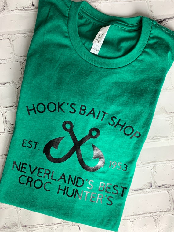 Hook's Bait Shop Neverlands Best Croc Hunters, Captain Hook Shirt