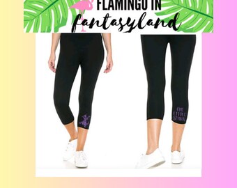 Purple Dragon Glitter Capri Leggings | Park Outfit