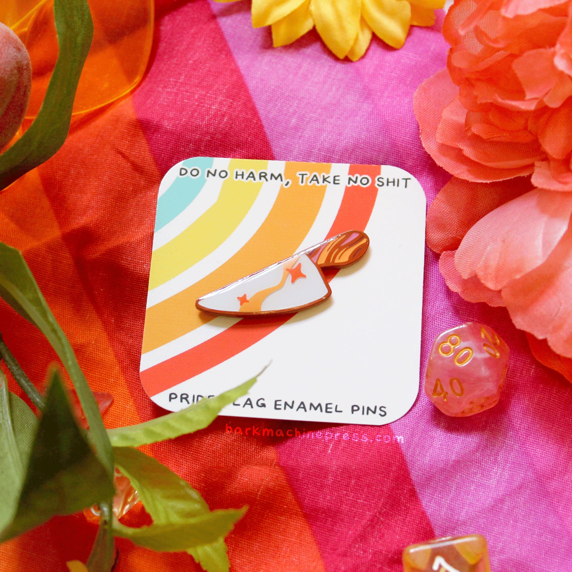 LESBIAN Pride Flag Knife Enamel Pin - Etsy