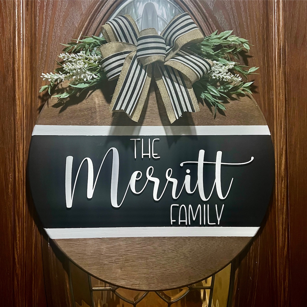 Personalized Door Hanger | Last Name Door Hanger | Custom Door Hanger ...