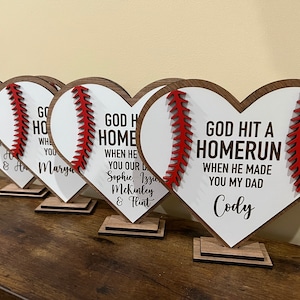 Home Run Dad Gift | Baseball Gift for Dad | Fathers Day Gift | Baseball Fathers Day Gift | God Hit A Home Run When He Made You My Dad Gift